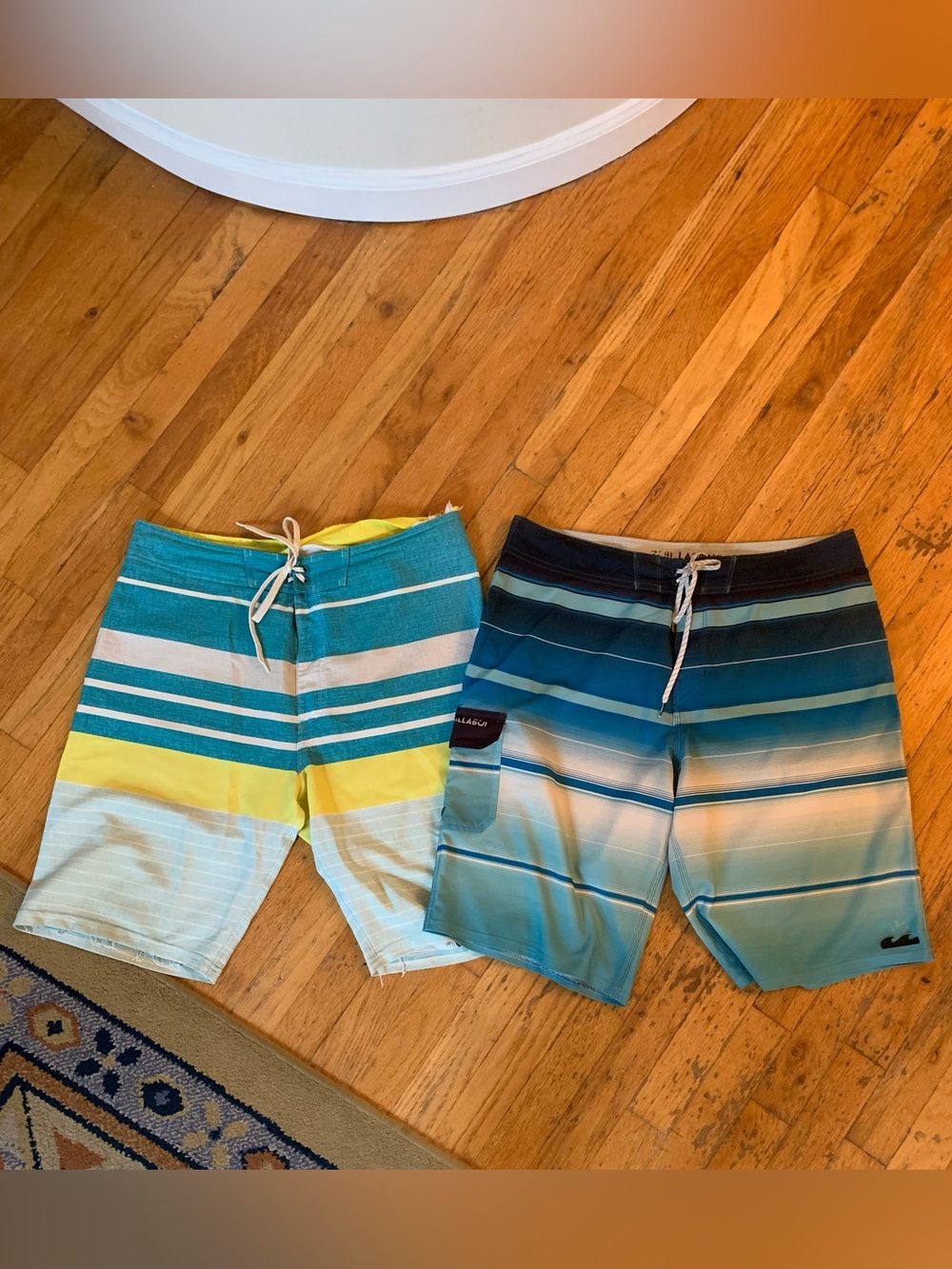 Men's Striped Board Shorts Bundle  (Billabong & Old Navy) Size Medium / Large